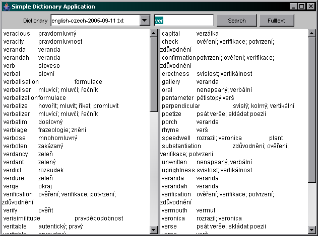 Click to view Simple dictionary applications 1.04 screenshot