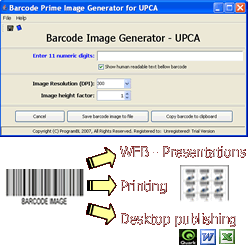 Click to view UPCA UPCE barcode prime image generator 1.1 screenshot