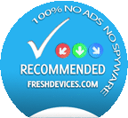 100% No Ads No Spyware - certified by Freshdevices.com
