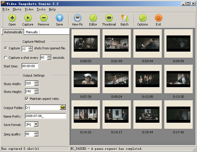 Click to view Video Snapshots Genius 2.1.3.125 screenshot