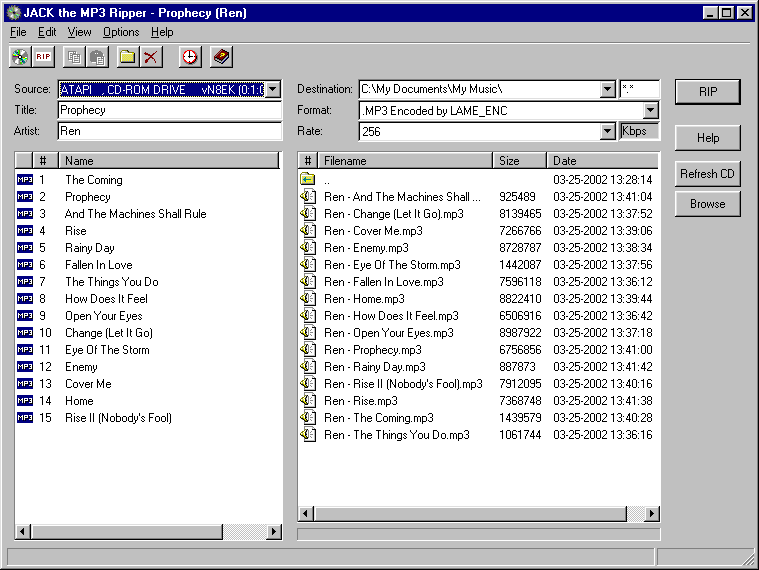 Click to view Jack the CD Ripper 2.01.001 screenshot