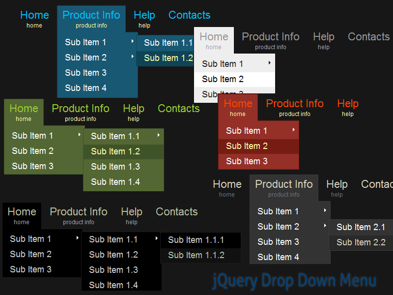 Click to view jQuery Drop Down Menu Style 2 1.5 screenshot