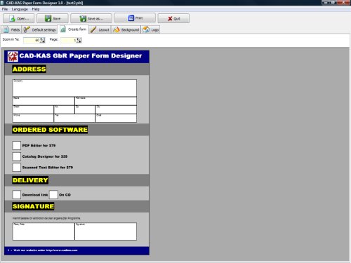 Click to view Paper Form Designer 1.0 screenshot