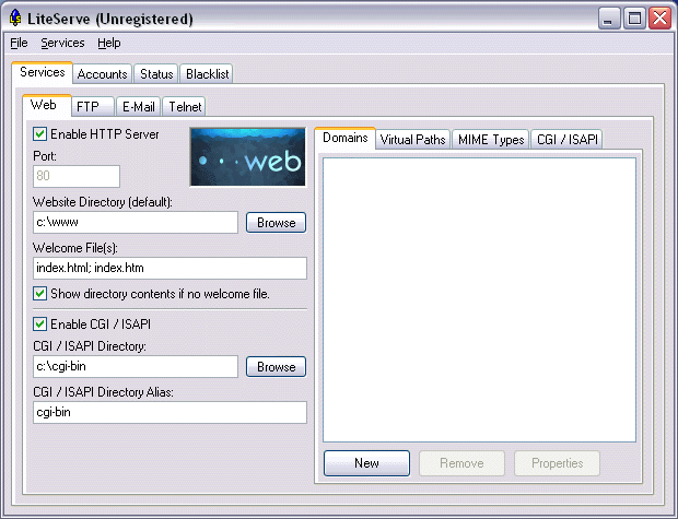 Click to view LiteServe 2.81 screenshot