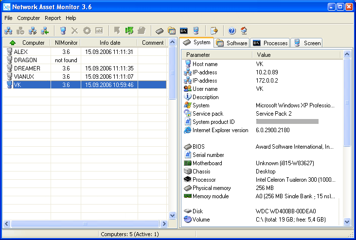Click to view Network Asset Monitor 3.4 screenshot