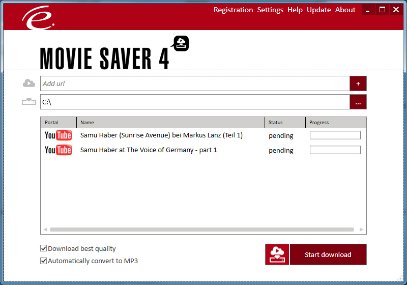 Click to view Engelmann Media MovieSaver 4 screenshot