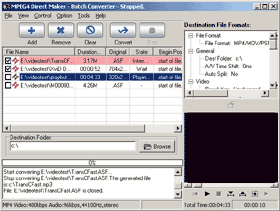 Click to view MPEG4 Direct Maker 6.4.0 screenshot