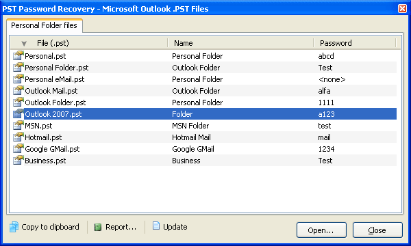 Click to view PST Password Recovery 1.0.6 screenshot