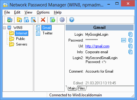 Click to view Network Password Manager 4.3.2 screenshot