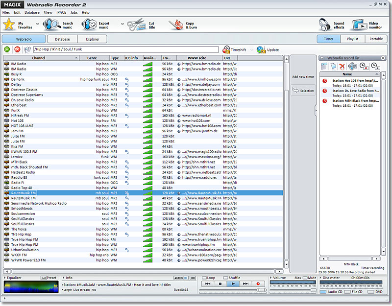 Click to view MAGIX Webradio Recorder 2.0 screenshot