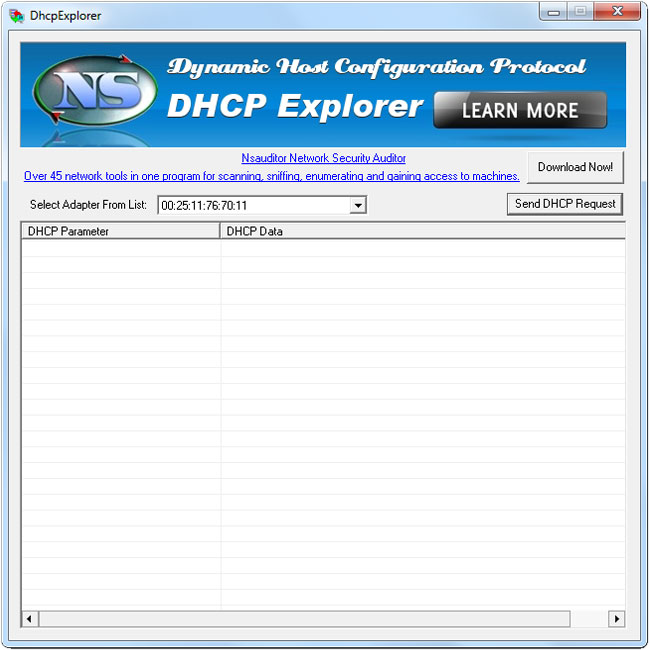 Click to view DhcpExplorer 1.4.7 screenshot