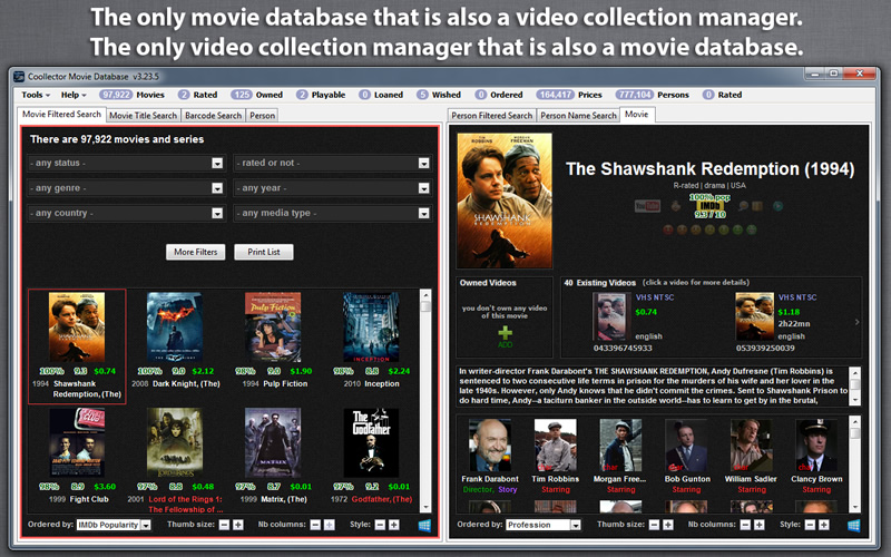 Click to view Coollector Movie Database 4.2.9 screenshot