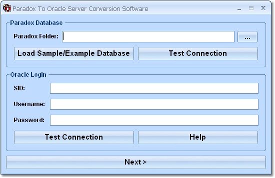 Click to view Paradox To Oracle Conversion Software 7.0 screenshot