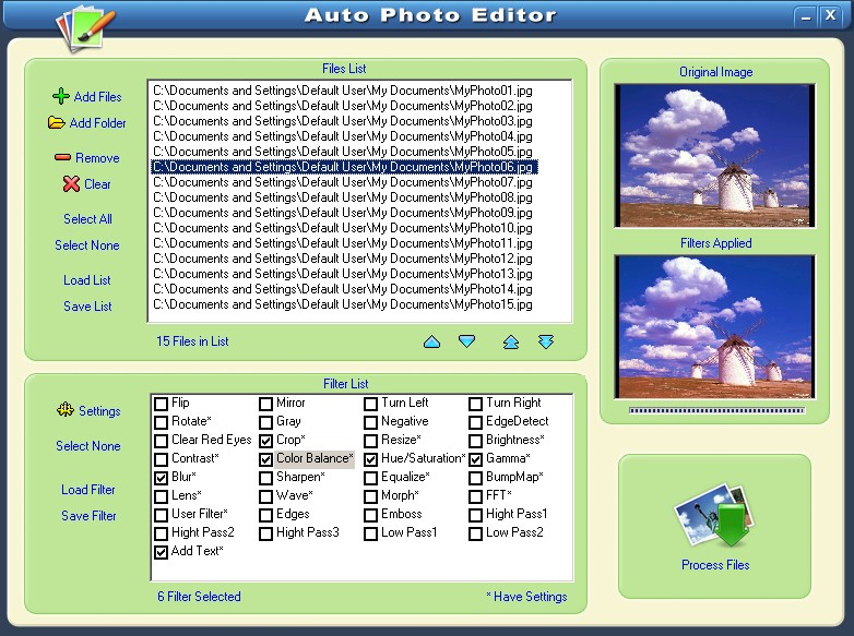 Click to view Auto Photo Editor 9.42 screenshot