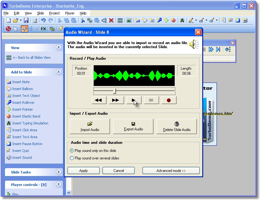 Click to view TurboDemo 7.5 screenshot