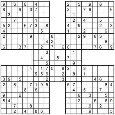 Click to view hard samurai sudoku 1.0 screenshot