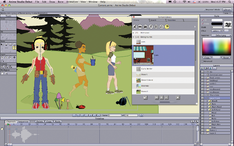 Click to view Anime Studio Pro for Windows 7.0 screenshot