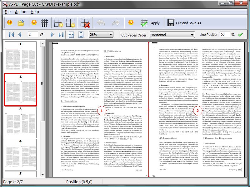 Click to view A-PDF Page Cut 5.4 screenshot