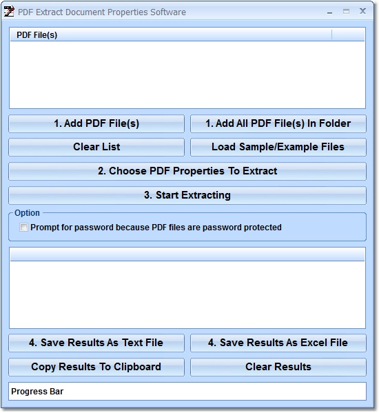 Click to view PDF Extract Document Properties Software 7.0 screenshot