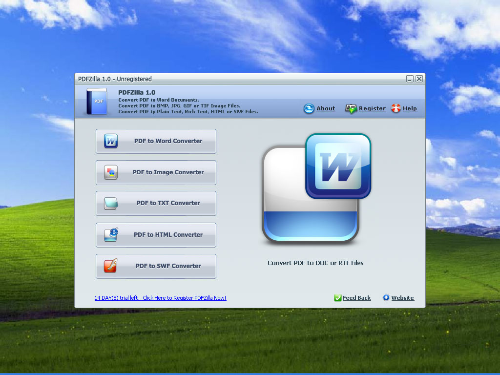 Click to view PDFZilla 3.0.4 screenshot