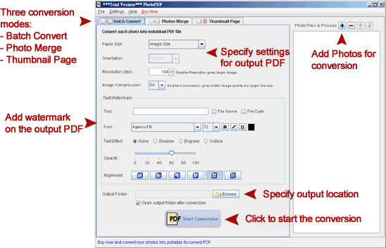 Click to view PhotoPDF Photo to PDF Convertor 3.3.2 screenshot