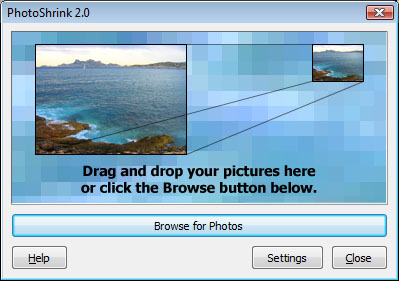 Click to view PhotoShrink 2.0 screenshot