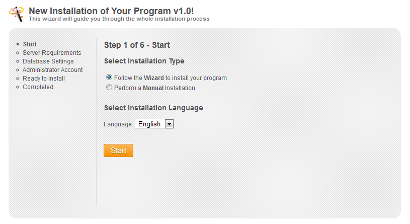 Click to view PHP EasyInstaller - Installation Wizard Script 1.0.1 screenshot