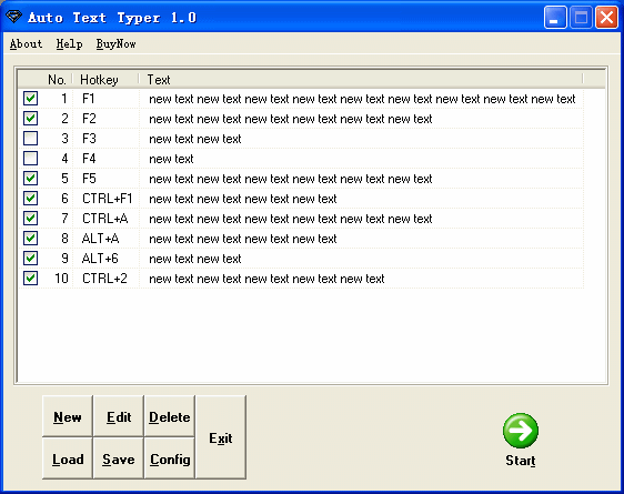 Click to view Auto Text Typer 1.4.3 screenshot