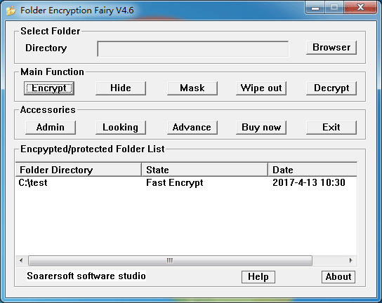 Click to view Folder Encryption Fairy 4.5 screenshot