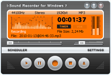 Click to view i-Sound Recorder for Windows 7.2.1.0 screenshot