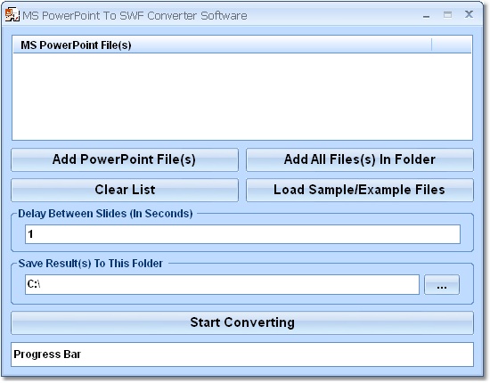 Click to view MS PowerPoint To SWF Converter Software 7.0 screenshot