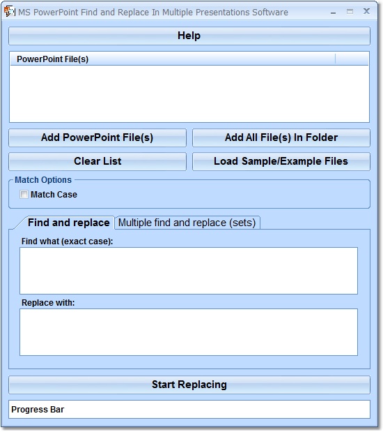 Click to view MS PowerPoint Find and Replace In Multiple Present 7.0 screenshot