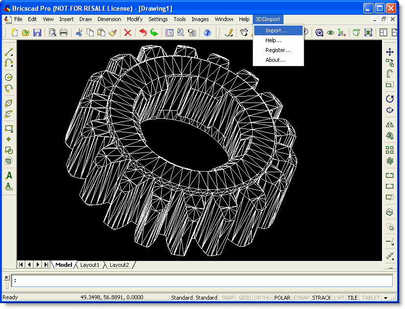 Click to view 3DS Import for Bricscad 1.0 screenshot