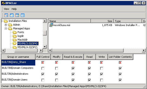 Click to view BPACLer 1.0.0.4 screenshot