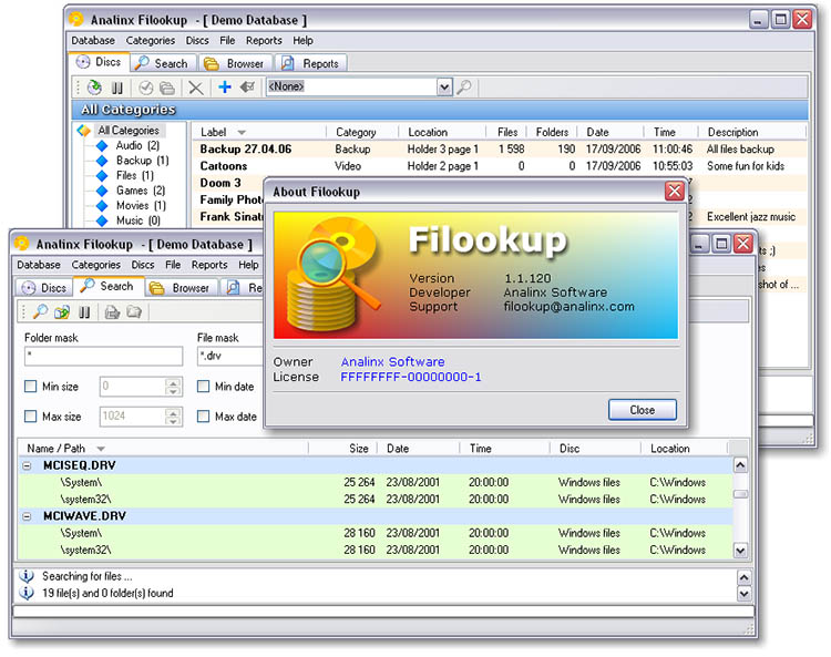 Click to view Filookup 1.1 screenshot