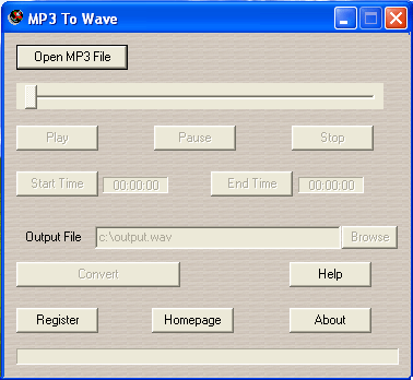 Click to view MP3 To Wave 1.2.9.4 screenshot