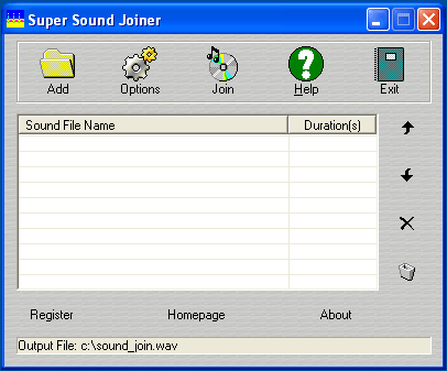 Click to view Super Sound Joiner 3.1.1.8 screenshot