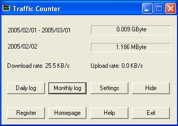 Click to view Traffic Counter 2.2.9.3 screenshot