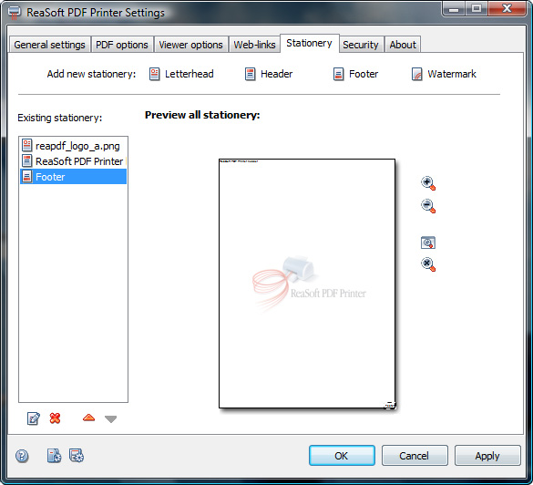 Click to view ReaSoft PDF Printer 3.9 screenshot
