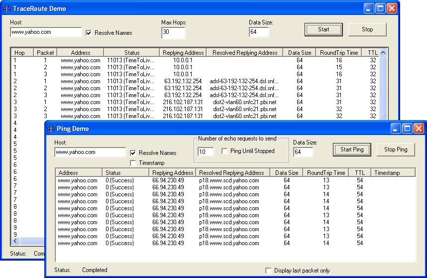 Click to view ICMP ActiveX Control 5.0.0.1 screenshot