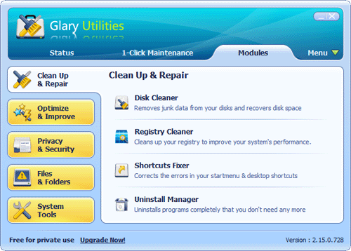 Click to view Glary Utilities Slim 2.56.0.8322 screenshot