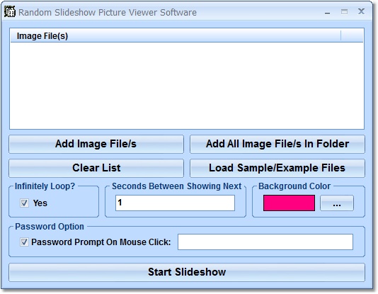 Click to view Random Slideshow Picture Viewer Software 7.0 screenshot