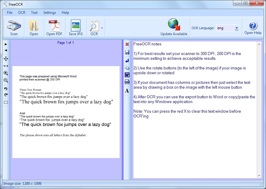 Click to view FreeOCR V4 4.2 screenshot