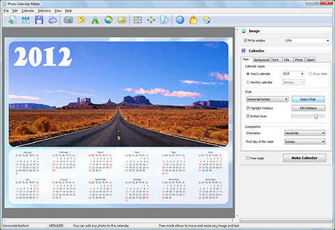 Click to view Photo Calendar Maker 2.83 screenshot