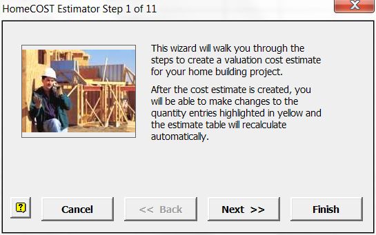 Click to view HomeCOST Estimator for Excel 11.2 screenshot