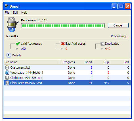 Click to view eMail Extractor 3.6.6 screenshot