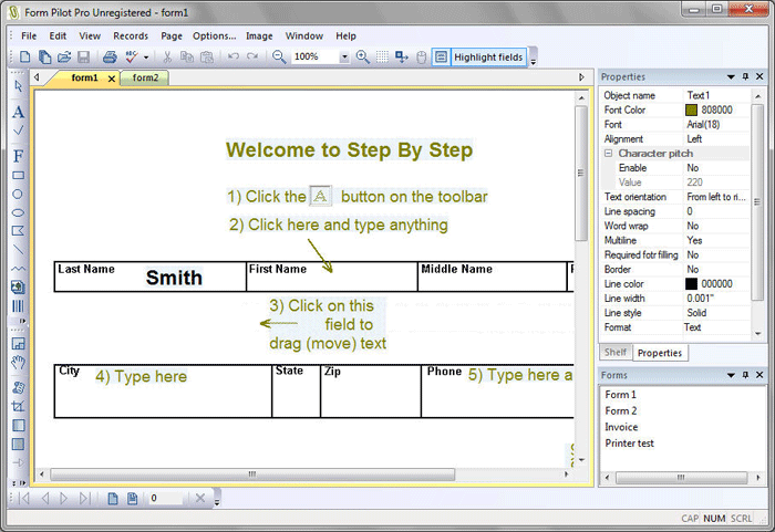 Click to view Form Pilot Pro 2.47 screenshot