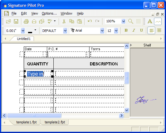 Click to view Signature Pilot Pro 1.5 screenshot