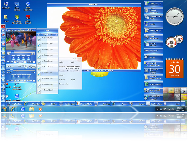 Click to view SWiJ SideWinder Quick Launcher 2.4.1 screenshot