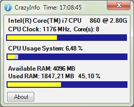 Click to view CrazyInfo 1.4 screenshot
